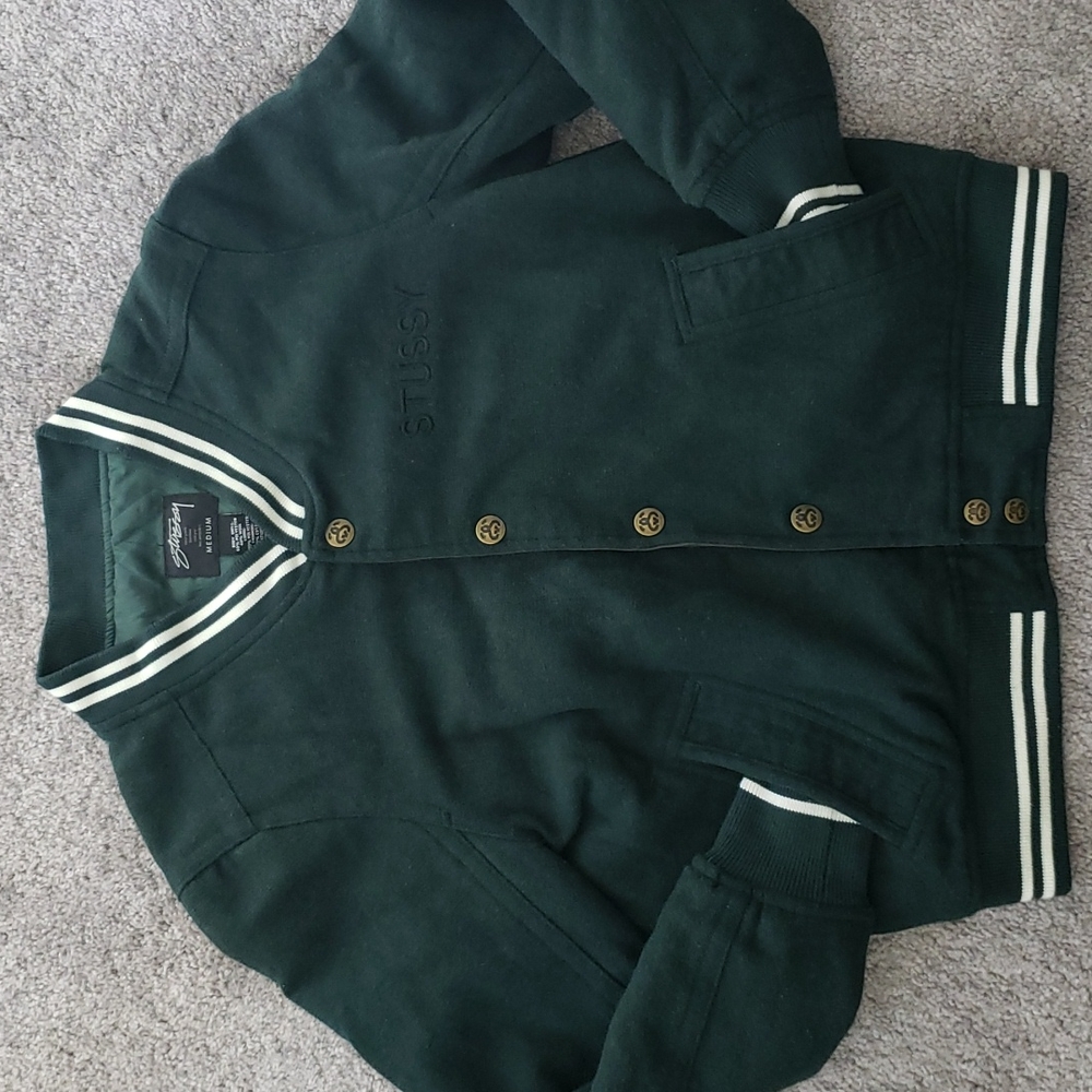 Stussy - Women's Varsity Jacket ( green ) Medium